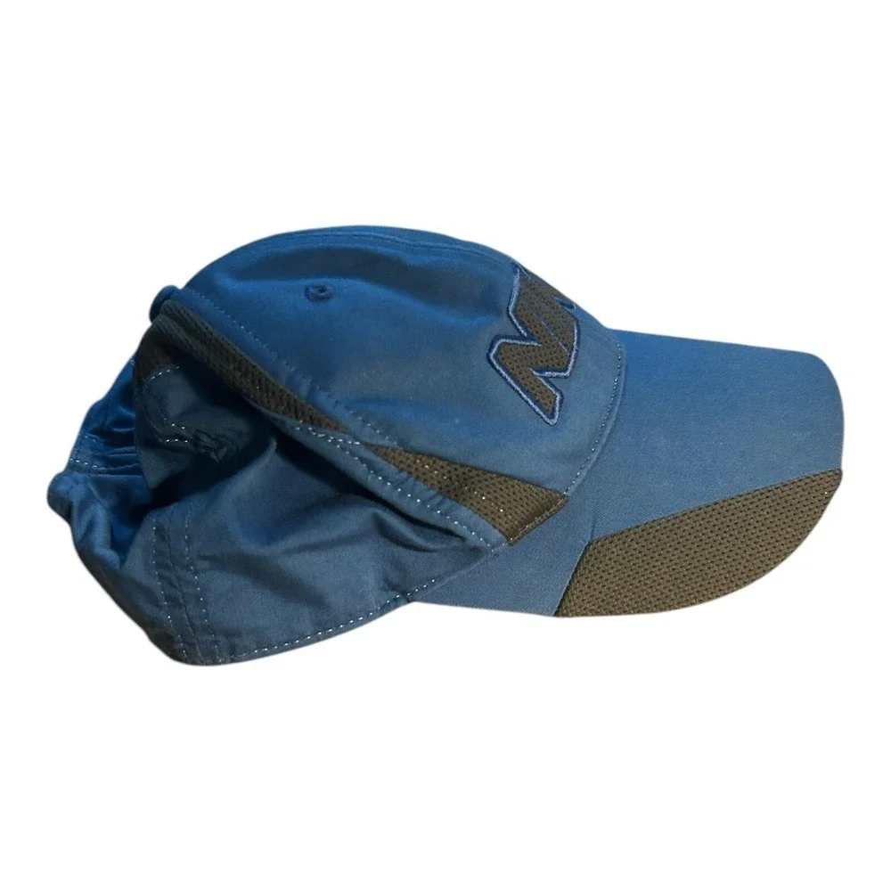 Nike Hat Cap Swoosh Spellout Blue 1 Size Adjustable Hook Loop - Picture 4 of 5